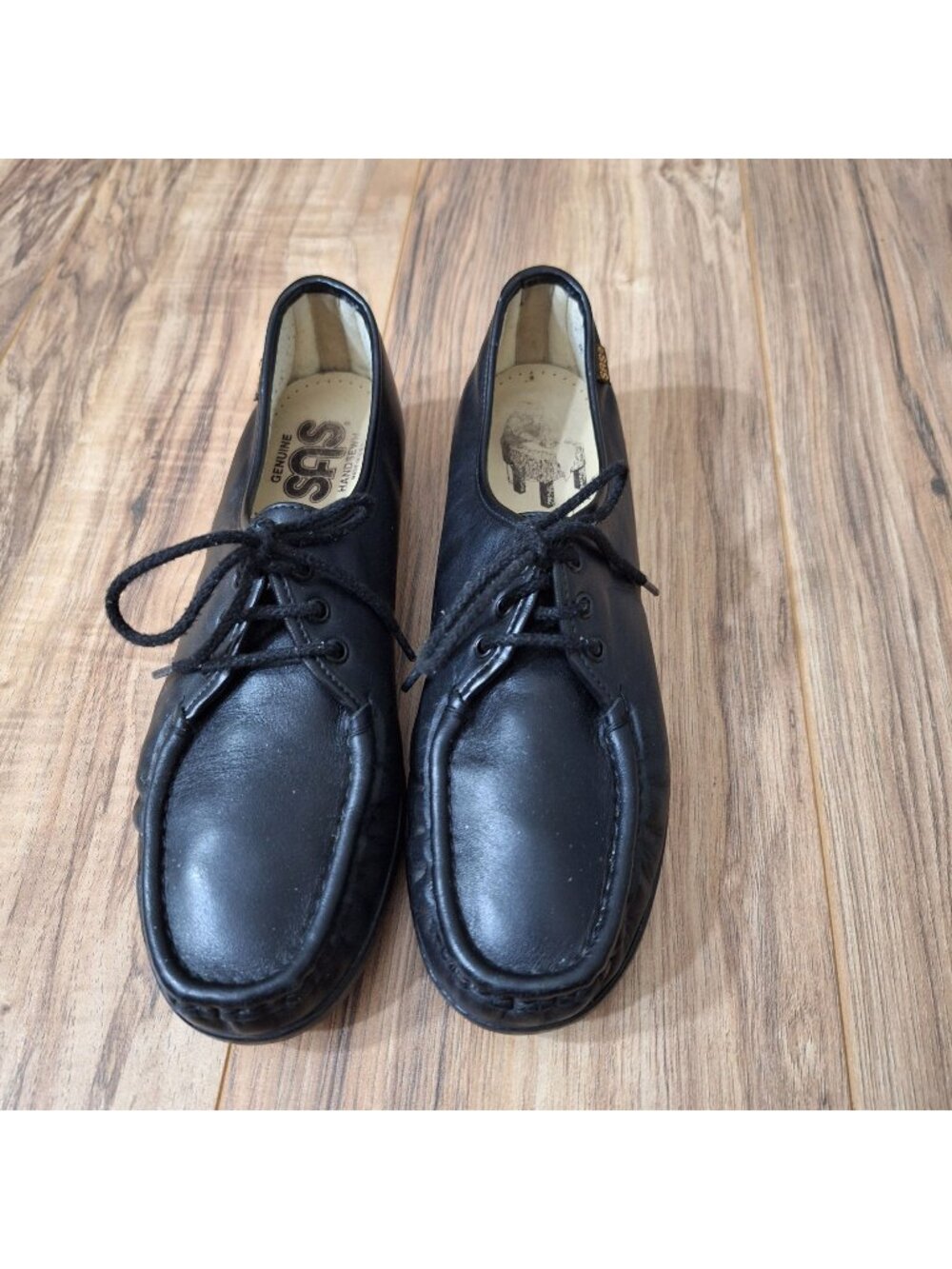 SAS Women Black Leather Lace Up Shoes size 11
